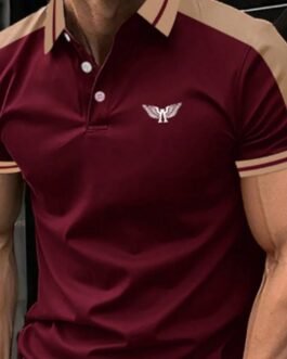 SHORT-SLEEVE POLO SHIRT WITH BIRD PRINT